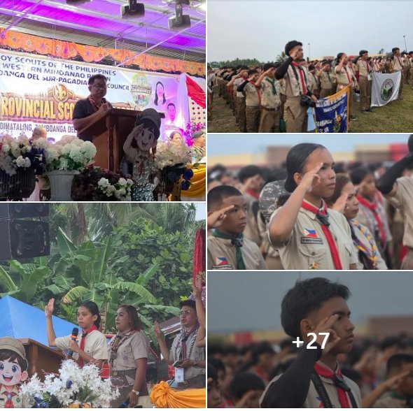 Scout assembly, speakers and salutes during Day 4