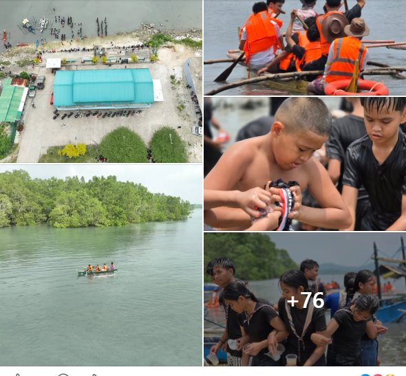Scouts taking part in supervised water safety activities